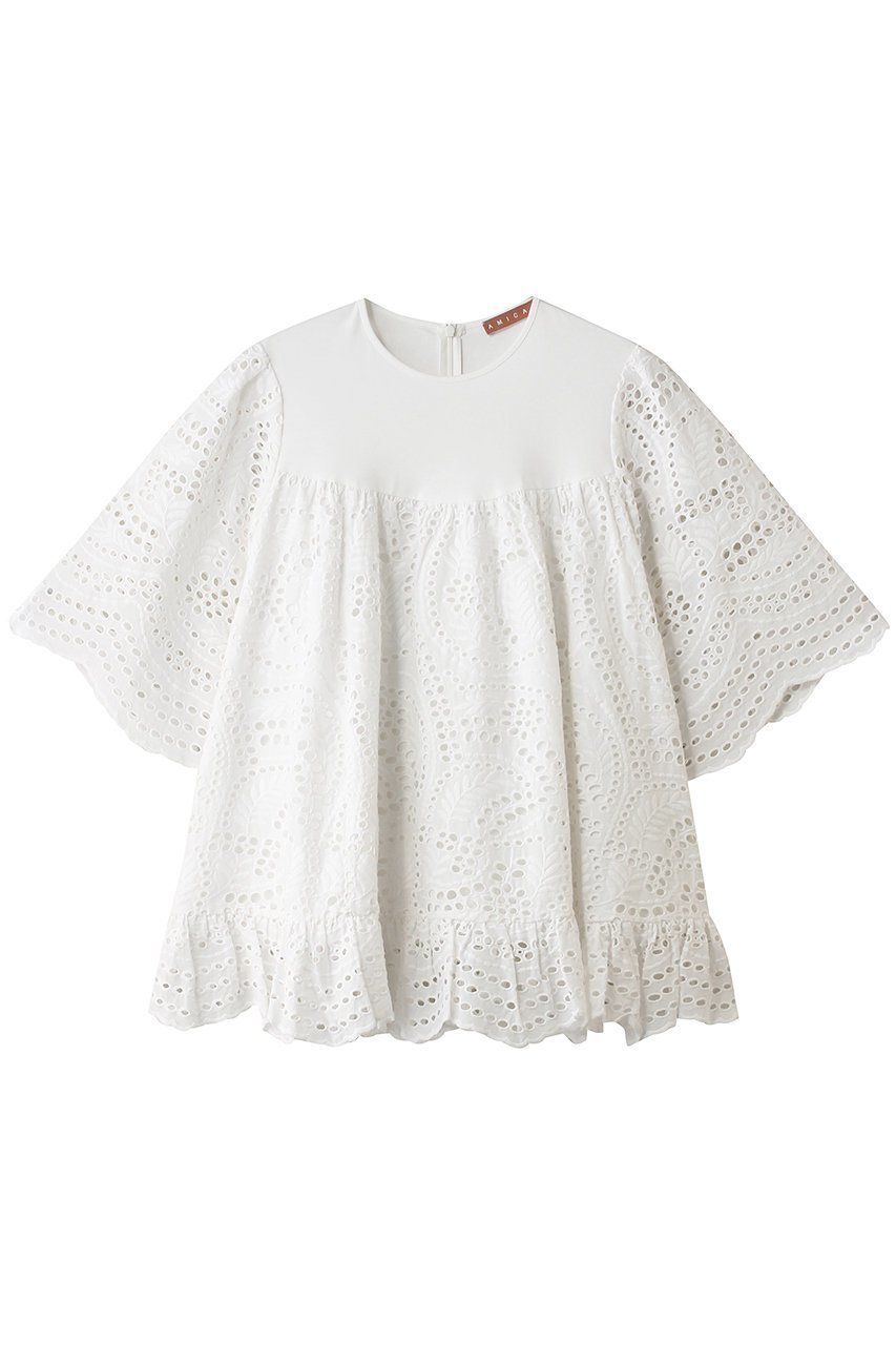 【アミカ/AMICA】のLANIKAI レーストップ 大人の最旬トレンドファッション＆コーディネート founy(ファウニー) 　ファッション　Fashion　レディースファッション　Fashion for Women　トップス・カットソー　Cut & Sew Tops　シャツ・ブラウス・オフィスカジュアル　Elegant Blouses & Button-Ups　ショート　Short, Short Length　スカラップ　Scallop, Scalloped Edge　スリーブ　Sleeve, Long Sleeve / Short Sleeve　フェミニン　Feminine, Girly　ミックス　Mix, Mixed Style　リゾート　Resort, Vacation Style　リーフ　Leaf, Botanical Leaf　レース　Lace, Lace Fabric　夏　Summer　新作・新入荷　New Arrivals / New In　春　Spring　S/S・春夏　SS, Spring/Summer, Warm Season　 other-1|ID: prp329100004971040 ipo3291000000037278558