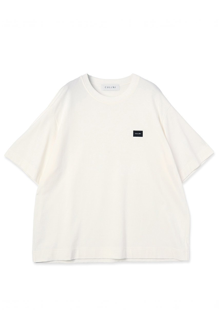 【クルニ/CULLNI】の【UNISEX】CULLNI エンブロイダリー パッチショートスリーブ プルオーバー インテリア・キッズ・メンズ・レディースファッション・服の通販 founy(ファウニー) 　ファッション　Fashion　レディースファッション　Fashion for Women　トップス・カットソー　Cut & Sew Tops　シャツ・ブラウス・オフィスカジュアル　Elegant Blouses & Button-Ups　ロングTシャツ・Tシャツ　Longline T-Shirts & Tees　カジュアルプルオーバー・ニットトップス　Pullovers & Knit Tops / Casual Pullovers　カットソー・ベーシックTシャツ　Cut-and-Sewn Tops / Stretch Tees & Basics　ユニセックス　Unisex, Genderless　エンブロイダリー　Embroidery Design　ショート　Short, Short Length　シンプル　Simple, Minimal　スリーブ　Sleeve, Long Sleeve / Short Sleeve　ドロップ　Drop Shoulder, Dropped Style　パッチ　Patch, Appliqué　定番　Standard, Basic Item　新作・新入荷　New Arrivals / New In　ホワイト|ID: prp329100004971042 ipo3291000000037278575