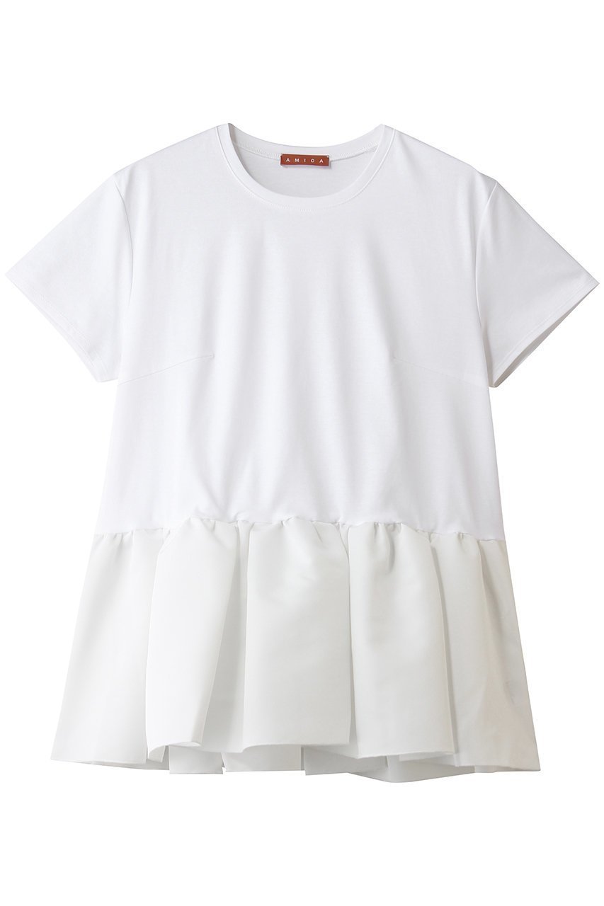 【アミカ/AMICA】のバレリーナTシャツ インテリア・キッズ・メンズ・レディースファッション・服の通販 founy(ファウニー) 　ファッション　Fashion　レディースファッション　Fashion for Women　トップス・カットソー　Cut & Sew Tops　シャツ・ブラウス・オフィスカジュアル　Elegant Blouses & Button-Ups　ロングTシャツ・Tシャツ　Longline T-Shirts & Tees　カットソー・ベーシックTシャツ　Cut-and-Sewn Tops / Stretch Tees & Basics　グログラン　Grosgrain, Grosgrain Ribbon　サテン　Satin, Glossy Fabric　ショート　Short, Short Length　スリーブ　Sleeve, Long Sleeve / Short Sleeve　バレエ　Ballet, Ballet Style　モダン　Modern, Contemporary　リラックス　Relax, Relaxed Fit　人気　Popular, Best Seller　新作・新入荷　New Arrivals / New In　ホワイト|ID: prp329100004971043 ipo3291000000037278582