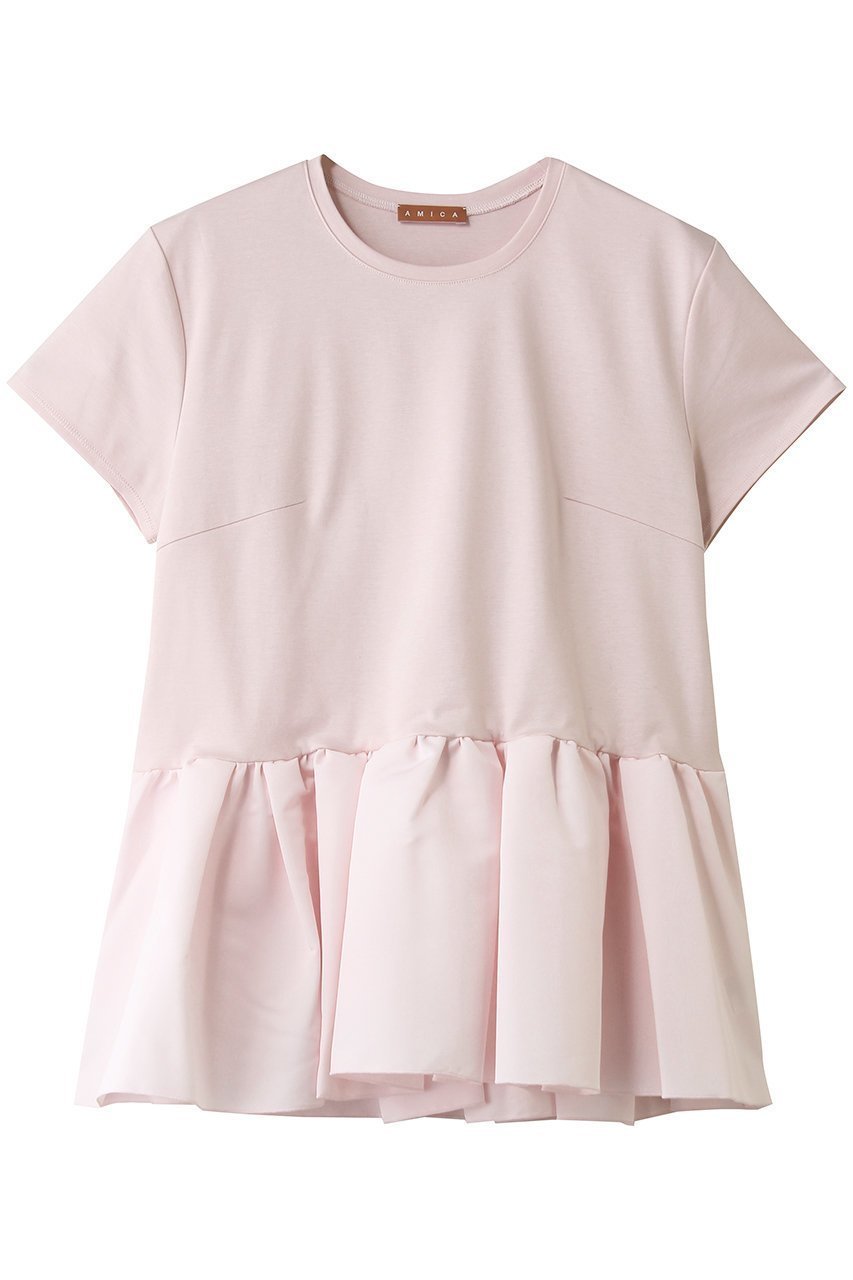 【アミカ/AMICA】のバレリーナTシャツ インテリア・キッズ・メンズ・レディースファッション・服の通販 founy(ファウニー) 　ファッション　Fashion　レディースファッション　Fashion for Women　トップス・カットソー　Cut & Sew Tops　シャツ・ブラウス・オフィスカジュアル　Elegant Blouses & Button-Ups　ロングTシャツ・Tシャツ　Longline T-Shirts & Tees　カットソー・ベーシックTシャツ　Cut-and-Sewn Tops / Stretch Tees & Basics　グログラン　Grosgrain, Grosgrain Ribbon　サテン　Satin, Glossy Fabric　ショート　Short, Short Length　スリーブ　Sleeve, Long Sleeve / Short Sleeve　バレエ　Ballet, Ballet Style　モダン　Modern, Contemporary　リラックス　Relax, Relaxed Fit　人気　Popular, Best Seller　新作・新入荷　New Arrivals / New In　ベビーピンク|ID: prp329100004971043 ipo3291000000037278584