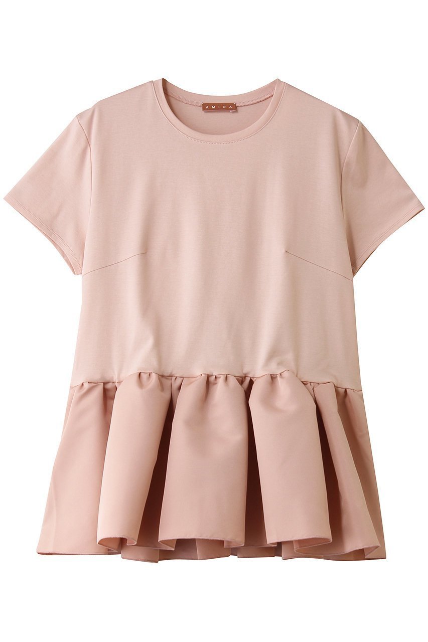 【アミカ/AMICA】のバレリーナTシャツ インテリア・キッズ・メンズ・レディースファッション・服の通販 founy(ファウニー) 　ファッション　Fashion　レディースファッション　Fashion for Women　トップス・カットソー　Cut & Sew Tops　シャツ・ブラウス・オフィスカジュアル　Elegant Blouses & Button-Ups　ロングTシャツ・Tシャツ　Longline T-Shirts & Tees　カットソー・ベーシックTシャツ　Cut-and-Sewn Tops / Stretch Tees & Basics　グログラン　Grosgrain, Grosgrain Ribbon　サテン　Satin, Glossy Fabric　ショート　Short, Short Length　スリーブ　Sleeve, Long Sleeve / Short Sleeve　バレエ　Ballet, Ballet Style　モダン　Modern, Contemporary　リラックス　Relax, Relaxed Fit　人気　Popular, Best Seller　新作・新入荷　New Arrivals / New In　スモークピンク|ID: prp329100004971043 ipo3291000000037278586