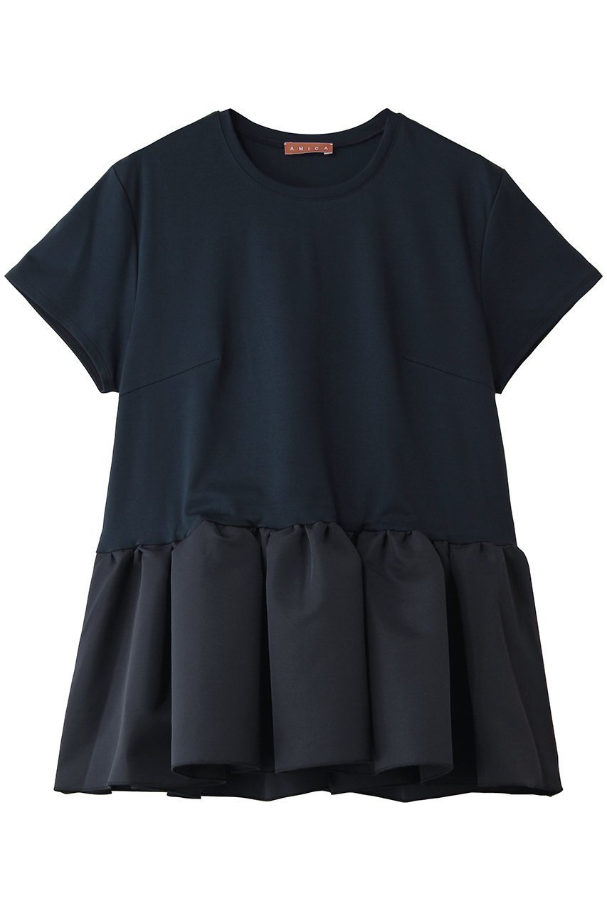 【アミカ/AMICA】のバレリーナTシャツ インテリア・キッズ・メンズ・レディースファッション・服の通販 founy(ファウニー) 　ファッション　Fashion　レディースファッション　Fashion for Women　トップス・カットソー　Cut & Sew Tops　シャツ・ブラウス・オフィスカジュアル　Elegant Blouses & Button-Ups　ロングTシャツ・Tシャツ　Longline T-Shirts & Tees　カットソー・ベーシックTシャツ　Cut-and-Sewn Tops / Stretch Tees & Basics　グログラン　Grosgrain, Grosgrain Ribbon　サテン　Satin, Glossy Fabric　ショート　Short, Short Length　スリーブ　Sleeve, Long Sleeve / Short Sleeve　バレエ　Ballet, Ballet Style　モダン　Modern, Contemporary　リラックス　Relax, Relaxed Fit　人気　Popular, Best Seller　新作・新入荷　New Arrivals / New In　ロイヤルネイビー|ID: prp329100004971043 ipo3291000000037278588