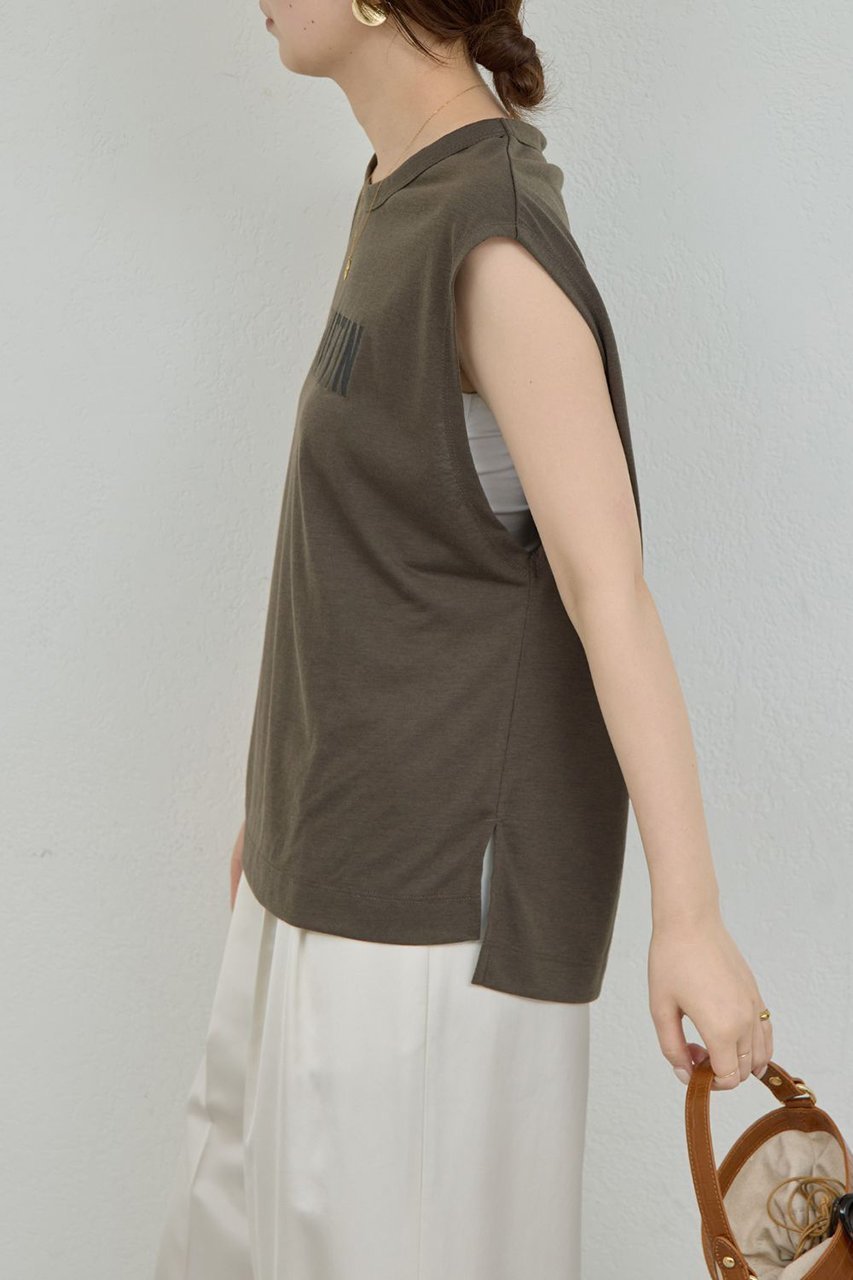 【ガリャルダガランテ/GALLARDAGALANTE】のフレンチシアーロゴTee 大人の最旬トレンドファッション＆コーディネート founy(ファウニー) 　ファッション　Fashion　レディースファッション　Fashion for Women　トップス・カットソー　Cut & Sew Tops　シャツ・ブラウス・オフィスカジュアル　Elegant Blouses & Button-Ups　ロングTシャツ・Tシャツ　Longline T-Shirts & Tees　カットソー・ベーシックTシャツ　Cut-and-Sewn Tops / Stretch Tees & Basics　ショート　Short, Short Length　スリーブ　Sleeve, Long Sleeve / Short Sleeve　ノースリーブ　Sleeveless, No-Sleeve　バランス　Balance, Style Balance　other-6|ID: prp329100004971103 ipo3291000000037279074