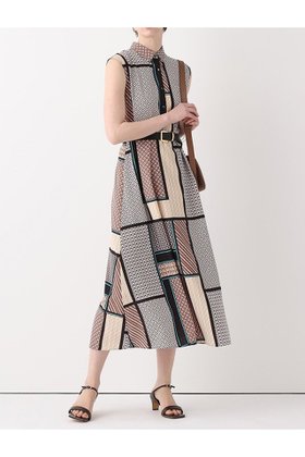 【アルアバイル/allureville】のジオメトリックプリントシャツワンピース 大人の最旬トレンドファッション＆コーディネート founy(ファウニー) ファッション Fashion レディースファッション Fashion for Women ワンピース Dresses シャツワンピース / 1枚で着映えコーデ Shirt Dresses チュニック Tunic Tops & Dresses ジャケット Jacket, Outerwear チュニック Tunic, Long Top フレア Flare, Flared ブルゾン Blouson, Bomber Jacket プリント Print, Printed Pattern ロング Long, Long-Length 新作・新入荷 New Arrivals / New In |ID:prp329100004971111