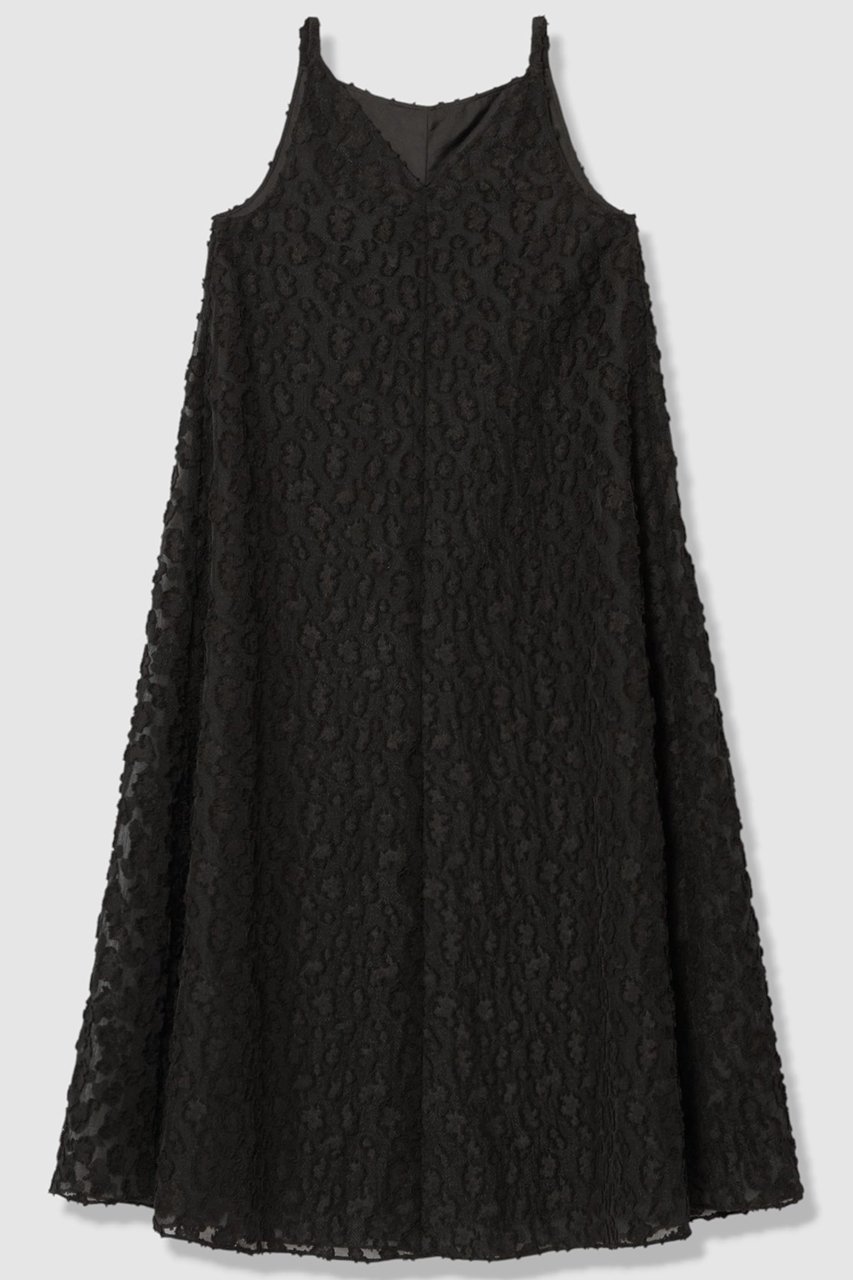 【アルアバイル/allureville】のカットジャカードVネックワンピース インテリア・キッズ・メンズ・レディースファッション・服の通販 founy(ファウニー) 　ファッション　Fashion　レディースファッション　Fashion for Women　ワンピース　Dresses　チュニック　Tunic Tops & Dresses　キャミソール　Camisole, Spaghetti Strap Top　シアー　Sheer, See-Through　ジャカード／ジャガード　Jacquard, Woven Pattern　チュニック　Tunic, Long Top　ドレス　Dress, One-Piece　フラワー　Flower, Floral　フレア　Flare, Flared　モチーフ　Motif, Design Theme　ロング　Long, Long-Length　新作・新入荷　New Arrivals / New In　ブラック|ID: prp329100004971120 ipo3291000000037279188