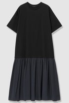 【アルアバイル/allureville】のモダールシルクドッキングワンピース 大人の最旬トレンドファッション＆コーディネート founy(ファウニー) ファッション Fashion レディースファッション Fashion for Women ワンピース Dresses チュニック Tunic Tops & Dresses カットソー Cut and Sewn Top シルク Silk, 100% Silk ダメージ Distressed, Destroyed チュニック Tunic, Long Top ドッキング Docking, Mixed Material ロング Long, Long-Length エレガント 上品 Elegant 夏 Summer 新作・新入荷 New Arrivals / New In thumbnail ブラック|ID: prp329100004971123 ipo3291000000037279206