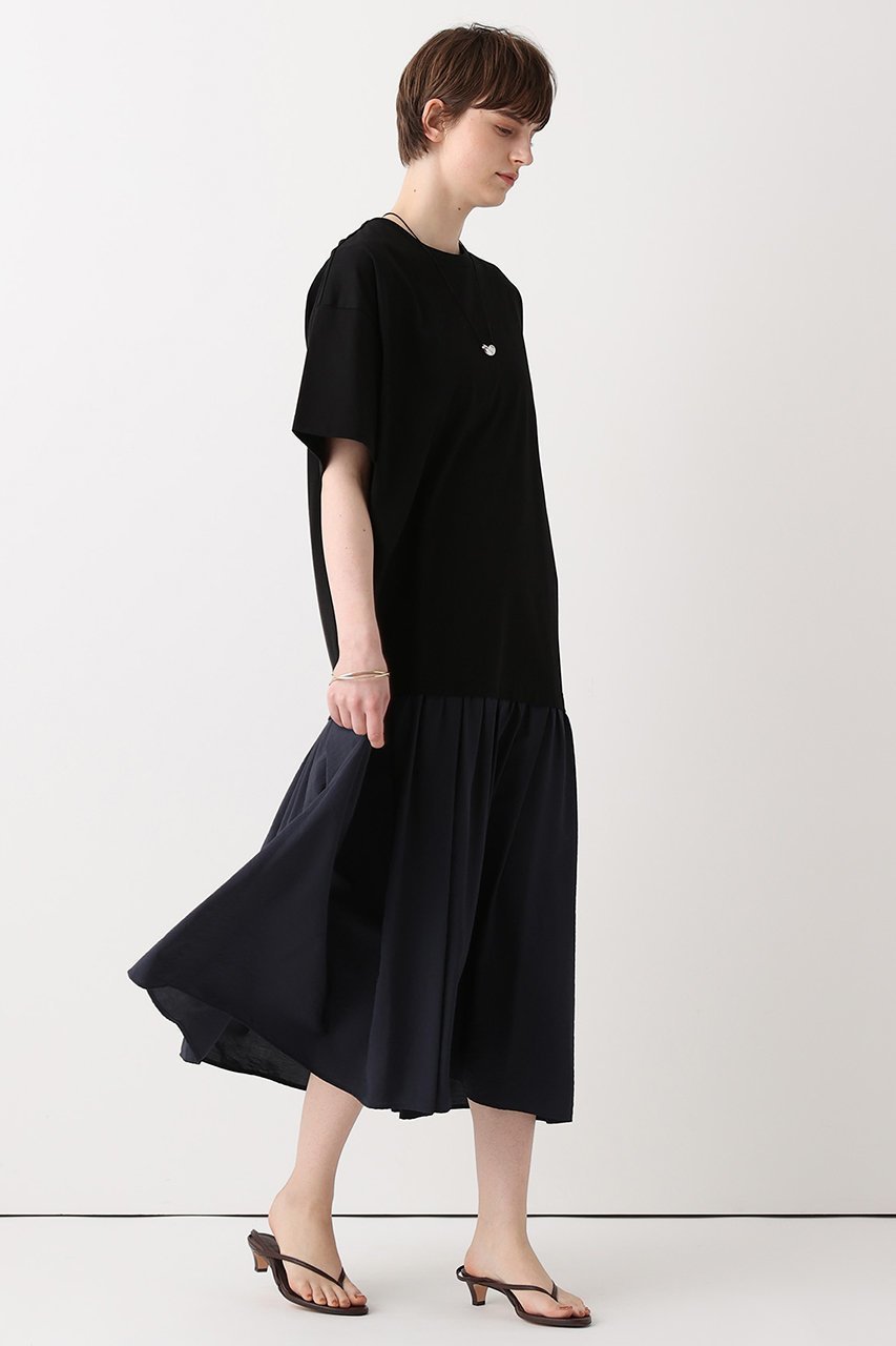 【アルアバイル/allureville】のモダールシルクドッキングワンピース 大人の最旬トレンドファッション＆コーディネート founy(ファウニー) 　ファッション　Fashion　レディースファッション　Fashion for Women　ワンピース　Dresses　チュニック　Tunic Tops & Dresses　カットソー　Cut and Sewn Top　シルク　Silk, 100% Silk　ダメージ　Distressed, Destroyed　チュニック　Tunic, Long Top　ドッキング　Docking, Mixed Material　ロング　Long, Long-Length　エレガント 上品　Elegant　夏　Summer　新作・新入荷　New Arrivals / New In　other-5|ID: prp329100004971123 ipo3291000000037279217