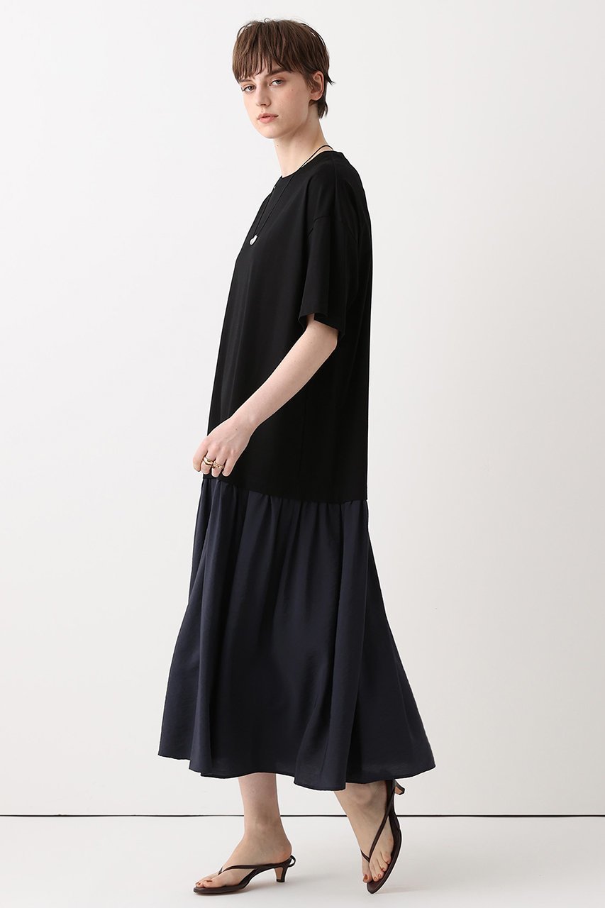 【アルアバイル/allureville】のモダールシルクドッキングワンピース 大人の最旬トレンドファッション＆コーディネート founy(ファウニー) 　ファッション　Fashion　レディースファッション　Fashion for Women　ワンピース　Dresses　チュニック　Tunic Tops & Dresses　カットソー　Cut and Sewn Top　シルク　Silk, 100% Silk　ダメージ　Distressed, Destroyed　チュニック　Tunic, Long Top　ドッキング　Docking, Mixed Material　ロング　Long, Long-Length　エレガント 上品　Elegant　夏　Summer　新作・新入荷　New Arrivals / New In　other-6|ID: prp329100004971123 ipo3291000000037279219