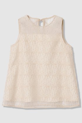 【アナイ/ANAYI】のコーラルリーフ刺繍ノースリ ブラウス〈セットアップ対応商品〉 大人の最旬トレンドファッション＆コーディネート founy(ファウニー) ファッション Fashion レディースファッション Fashion for Women トップス・カットソー Cut & Sew Tops キャミソール&ノースリーブ Camisoles & Sleeveless Tops シャツ・ブラウス・オフィスカジュアル Elegant Blouses & Button-Ups おすすめ Recommended / Our Picks オーガンジー Organza Fabric コレクション Collection, Seasonal Line サマー Summer, Summer Style セットアップ Set-Up, Coordinated Outfit ノースリーブ Sleeveless, No-Sleeve ヨーク Yoke, Yoke Design リボン Ribbon, Bow リーフ Leaf, Botanical Leaf エレガント 上品 Elegant 夏 Summer 新作・新入荷 New Arrivals / New In |ID:prp329100004971169