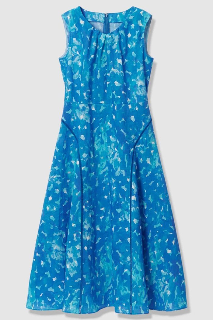 【アナイ/ANAYI】のVeil Blue プリントリネンフレア ワンピース インテリア・キッズ・メンズ・レディースファッション・服の通販 founy(ファウニー) https://founy.com/ ファッション Fashion レディースファッション Fashion for Women ワンピース Dresses チュニック Tunic Tops & Dresses エレガント 上品 Elegant コレクション Collection, Seasonal Line サマー Summer, Summer Style チュニック Tunic, Long Top フレア Flare, Flared プリント Print, Printed Pattern ペチコート Petticoat, Underskirt モチーフ Motif, Design Theme リネン Linen, Linen Fabric ロング Long, Long-Length おすすめ Recommended / Our Picks 夏 Summer 新作・新入荷 New Arrivals / New In |ID: prp329100004971176 ipo3291000000037279570