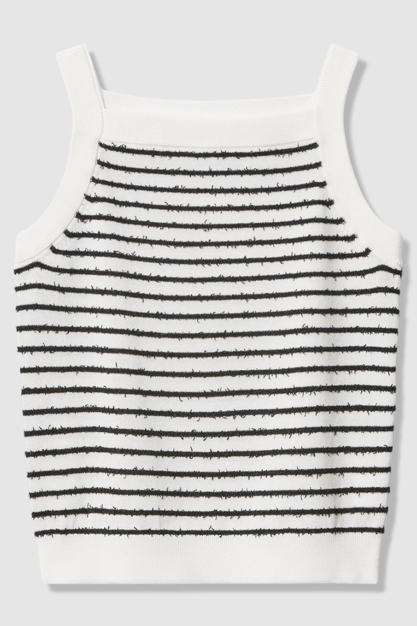 【アナイ/ANAYI】のペーパーボーダーキャミソール プルオーバー インテリア・キッズ・メンズ・レディースファッション・服の通販 founy(ファウニー) 　ファッション　Fashion　レディースファッション　Fashion for Women　トップス・カットソー　Cut & Sew Tops　ニット　Knit Tops & Sweaters　キャミソール&ノースリーブ　Camisoles & Sleeveless Tops　カジュアルプルオーバー・ニットトップス　Pullovers & Knit Tops / Casual Pullovers　おすすめ　Recommended / Our Picks　アンサンブル　Ensemble Set　カーディガン　Cardigan, Knitwear　キャミソール　Camisole, Spaghetti Strap Top　ストレート　Straight, Straight Cut　ペーパー　Paper, Kraft Paper　ボーダー　Border, Stripe　夏　Summer　新作・新入荷　New Arrivals / New In　ホワイト系(ボーダー)|ID: prp329100004971193 ipo3291000000037279668