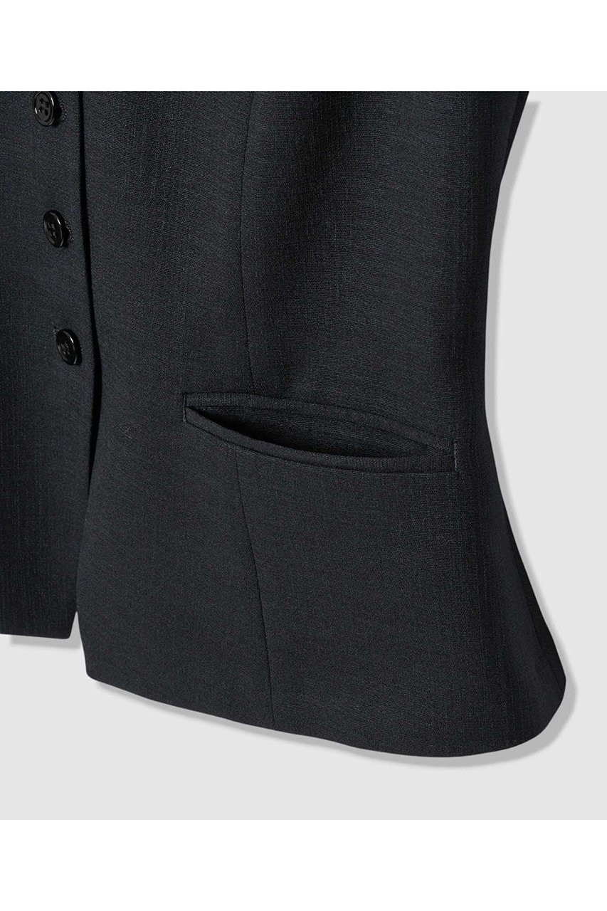 【アナイ/ANAYI】のドライスラブ衿付きジレ〈セットアップ対応商品〉 大人の最旬トレンドファッション＆コーディネート founy(ファウニー) 　ファッション　Fashion　レディースファッション　Fashion for Women　アウター　Coat / Outerwear Collection　レディースジャケット・軽アウター　Jackets　コレクション　Collection, Seasonal Line　サマー　Summer, Summer Style　ジャケット　Jacket, Outerwear　セットアップ　Set-Up, Coordinated Outfit　ハーフ　Half, Half-Length　バランス　Balance, Style Balance　フロント　Front, Front Design　ベスト　Vest, Waistcoat　ペプラム　Peplum, Flared Hem　おすすめ　Recommended / Our Picks　夏　Summer　エレガント 上品　Elegant　新作・新入荷　New Arrivals / New In　other-4|ID: prp329100004971205 ipo3291000000037279773