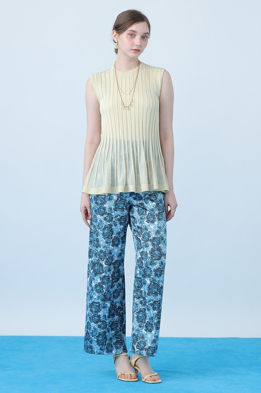 【アナイ/ANAYI】のMoon Shell プリントワイドパンツ 大人の最旬トレンドファッション＆コーディネート founy(ファウニー) 　ファッション　Fashion　レディースファッション　Fashion for Women　パンツ　Pants & Trousers　コレクション　Collection, Seasonal Line　サテン　Satin, Glossy Fabric　サマー　Summer, Summer Style　シンプル　Simple, Minimal　プリント　Print, Printed Pattern　ラグジュアリー　Luxury, Elegant　リラックス　Relax, Relaxed Fit　ワイド　Wide, Wide Fit　夏　Summer　エレガント 上品　Elegant　新作・新入荷　New Arrivals / New In　other-4|ID: prp329100004971207 ipo3291000000037279793