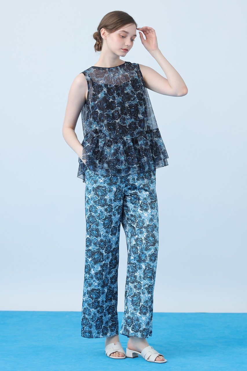 【アナイ/ANAYI】のMoon Shell プリントワイドパンツ 大人の最旬トレンドファッション＆コーディネート founy(ファウニー) 　ファッション　Fashion　レディースファッション　Fashion for Women　パンツ　Pants & Trousers　コレクション　Collection, Seasonal Line　サテン　Satin, Glossy Fabric　サマー　Summer, Summer Style　シンプル　Simple, Minimal　プリント　Print, Printed Pattern　ラグジュアリー　Luxury, Elegant　リラックス　Relax, Relaxed Fit　ワイド　Wide, Wide Fit　夏　Summer　エレガント 上品　Elegant　新作・新入荷　New Arrivals / New In　other-6|ID: prp329100004971207 ipo3291000000037279800