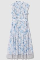 【アナイ/ANAYI】のCoral プリントローンシャツフレア ワンピース ブルー|ID: prp329100004971224 ipo3291000000037279879