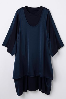 【ナゴンスタンス/nagonstans】 spoty t-shirt大人の最旬トレンドファッション＆コーディネート founy(ファウニー) ファッション Fashion レディースファッション Fashion for Women トップス・カットソー Cut & Sew Tops シャツ・ブラウス・オフィスカジュアル Elegant Blouses & Button-Ups ロングTシャツ・Tシャツ Longline T-Shirts & Tees カットソー・ベーシックTシャツ Cut-and-Sewn Tops / Stretch Tees & Basics サテン Satin, Glossy Fabric ショート Short, Short Length スポーティ Sporty, Casual Athletic スリット Slit, Slit Detail スリーブ Sleeve, Long Sleeve / Short Sleeve ドッキング Docking, Mixed Material ベスト Vest, Waistcoat 新作・新入荷 New Arrivals / New In |ID:prp329100004971239