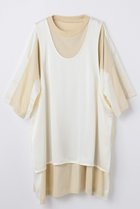 【ナゴンスタンス/nagonstans】のspoty t-shirt 大人の最旬トレンドファッション＆コーディネート founy(ファウニー) ファッション Fashion レディースファッション Fashion for Women トップス・カットソー Cut & Sew Tops シャツ・ブラウス・オフィスカジュアル Elegant Blouses & Button-Ups ロングTシャツ・Tシャツ Longline T-Shirts & Tees カットソー・ベーシックTシャツ Cut-and-Sewn Tops / Stretch Tees & Basics サテン Satin, Glossy Fabric ショート Short, Short Length スポーティ Sporty, Casual Athletic スリット Slit, Slit Detail スリーブ Sleeve, Long Sleeve / Short Sleeve ドッキング Docking, Mixed Material ベスト Vest, Waistcoat 新作・新入荷 New Arrivals / New In thumbnail Nude|ID: prp329100004971239 ipo3291000000037279960