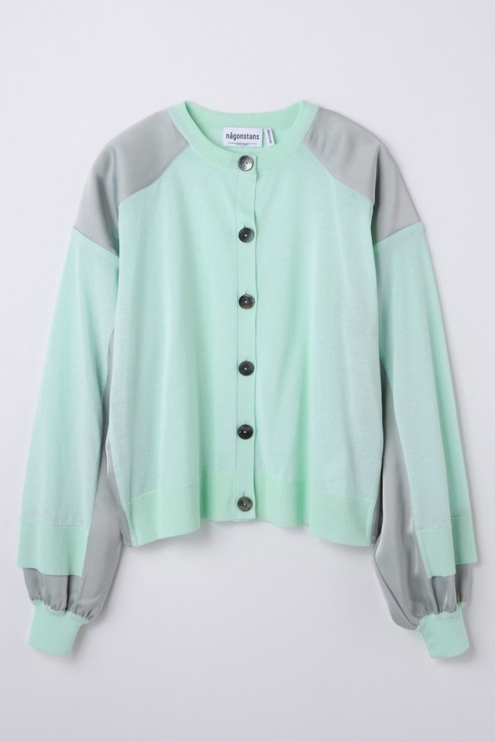 【ナゴンスタンス/nagonstans】のtwo-tone cardigan インテリア・キッズ・メンズ・レディースファッション・服の通販 founy(ファウニー) https://founy.com/ ファッション Fashion レディースファッション Fashion for Women トップス・カットソー Cut & Sew Tops ニット Knit Tops & Sweaters カーディガン・羽織り Layered Style Cardigans カジュアルプルオーバー・ニットトップス Pullovers & Knit Tops / Casual Pullovers カーディガン Cardigan, Knitwear サテン Satin, Glossy Fabric ミックス Mix, Mixed Style リネン Linen, Linen Fabric 新作・新入荷 New Arrivals / New In |ID: prp329100004971244 ipo3291000000037279972