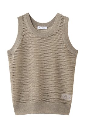 【サクラ/SACRA】 グロッシーリネンオープンワークノースリーブ大人の最旬トレンドファッション＆コーディネート founy(ファウニー) ファッション Fashion レディースファッション Fashion for Women トップス・カットソー Cut & Sew Tops キャミソール&ノースリーブ Camisoles & Sleeveless Tops シャツ・ブラウス・オフィスカジュアル Elegant Blouses & Button-Ups シアー Sheer, See-Through シンプル Simple, Minimal ジャケット Jacket, Outerwear タンク Tank Top, Sleeveless Top ノースリーブ Sleeveless, No-Sleeve マニッシュ Mannish, Boyish メッシュ Mesh, Net Fabric リネン Linen, Linen Fabric 新作・新入荷 New Arrivals / New In |ID:prp329100004971269