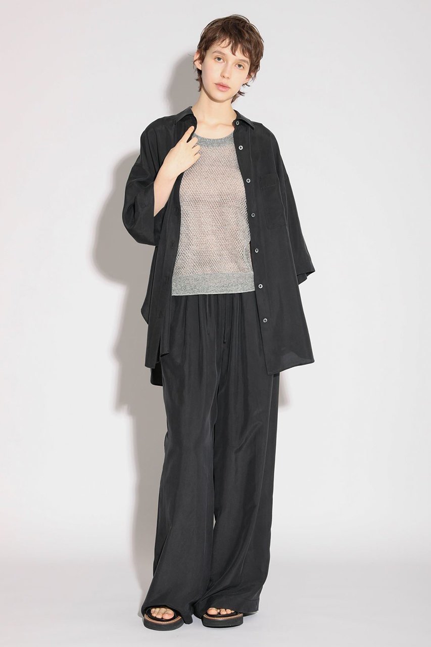 【サクラ/SACRA】のグロッシーリネンオープンワークノースリーブ 大人の最旬トレンドファッション＆コーディネート founy(ファウニー) 　ファッション　Fashion　レディースファッション　Fashion for Women　トップス・カットソー　Cut & Sew Tops　キャミソール&ノースリーブ　Camisoles & Sleeveless Tops　シャツ・ブラウス・オフィスカジュアル　Elegant Blouses & Button-Ups　シアー　Sheer, See-Through　シンプル　Simple, Minimal　ジャケット　Jacket, Outerwear　タンク　Tank Top, Sleeveless Top　ノースリーブ　Sleeveless, No-Sleeve　マニッシュ　Mannish, Boyish　メッシュ　Mesh, Net Fabric　リネン　Linen, Linen Fabric　新作・新入荷　New Arrivals / New In　other-7|ID: prp329100004971269 ipo3291000000037280128