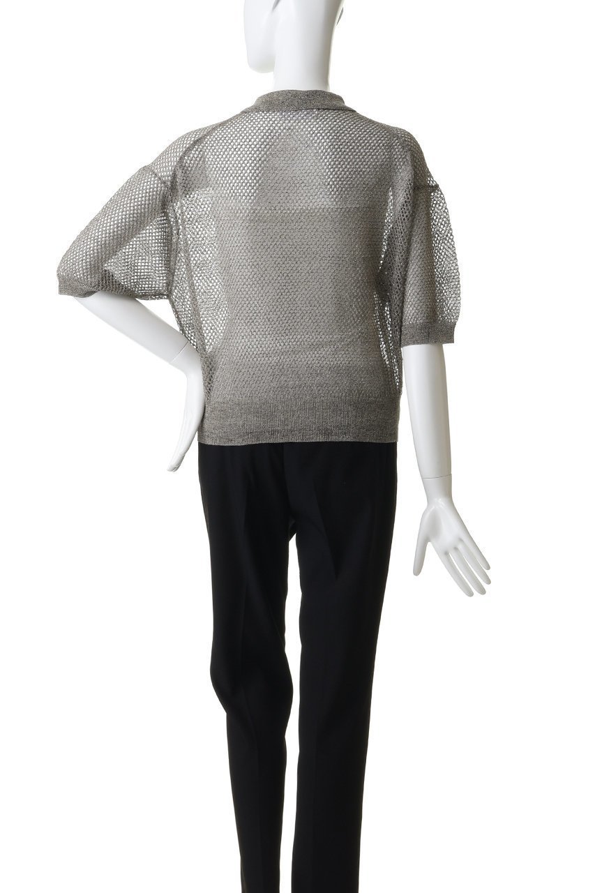 【サクラ/SACRA】のグロッシーリネンオープンワークポロトップス 大人の最旬トレンドファッション＆コーディネート founy(ファウニー) 　ファッション　Fashion　レディースファッション　Fashion for Women　トップス・カットソー　Cut & Sew Tops　シャツ・ブラウス・オフィスカジュアル　Elegant Blouses & Button-Ups　ショート　Short, Short Length　スリーブ　Sleeve, Long Sleeve / Short Sleeve　メッシュ　Mesh, Net Fabric　リネン　Linen, Linen Fabric　夏　Summer　新作・新入荷　New Arrivals / New In　other-4|ID: prp329100004971274 ipo3291000000037280146