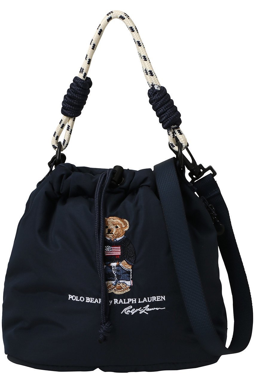 【ポロラルフローレン/POLO RALPH LAUREN】の撥水ショルダーBAGロゴ刺繍 インテリア・キッズ・メンズ・レディースファッション・服の通販 founy(ファウニー) 　ファッション　Fashion　レディースファッション　Fashion for Women　ショルダー　Shoulder, Shoulder Strap　スマート　Smart, Elegant　ファブリック　Fabric, Textile　フィット　Fit, Slim Fit　フォルム　Silhouette, Form　ラップ　Wrap, Wrap Design　新作・新入荷　New Arrivals / New In　財布　Wallet, Purse　ネイビーブルー|ID: prp329100004971290 ipo3291000000037280238