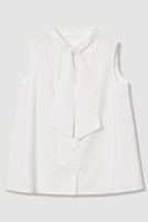 【アナイ/ANAYI】のコットンツイルパールタイシャツ ブラウス 大人の最旬トレンドファッション＆コーディネート founy(ファウニー) ファッション Fashion レディースファッション Fashion for Women トップス・カットソー Cut & Sew Tops キャミソール&ノースリーブ Camisoles & Sleeveless Tops シャツ・ブラウス・オフィスカジュアル Elegant Blouses & Button-Ups コレクション Collection, Seasonal Line サマー Summer, Summer Style シンプル Simple, Minimal ストレッチ Stretch, Stretchy Fabric ツイル Twist, Twisted Detail ノースリーブ Sleeveless, No-Sleeve パール Pearl, Pearl Accent 夏 Summer 新作・新入荷 New Arrivals / New In |ID:prp329100004971302