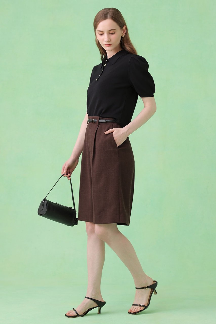 【アナイ/ANAYI】のタックパフポロ プルオーバー 大人の最旬トレンドファッション＆コーディネート founy(ファウニー) 　ファッション　Fashion　レディースファッション　Fashion for Women　トップス・カットソー　Cut & Sew Tops　ニット　Knit Tops & Sweaters　カジュアルプルオーバー・ニットトップス　Pullovers & Knit Tops / Casual Pullovers　コレクション　Collection, Seasonal Line　サマー　Summer, Summer Style　ツイスト　Tweed, Tweed Fabric　おすすめ　Recommended / Our Picks　夏　Summer　新作・新入荷　New Arrivals / New In　other-8|ID: prp329100004971307 ipo3291000000037280340