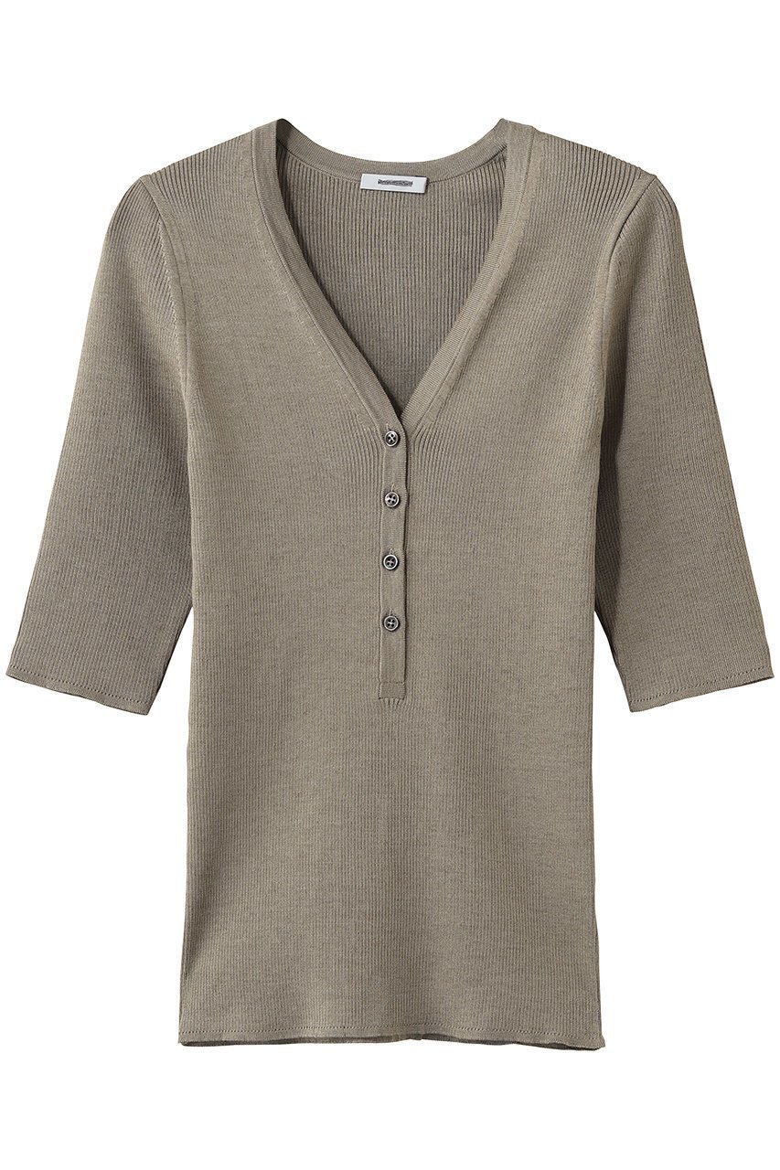 【アンビラン/unbilanc】のセリルヘンリーニット インテリア・キッズ・メンズ・レディースファッション・服の通販 founy(ファウニー) 　ファッション　Fashion　レディースファッション　Fashion for Women　トップス・カットソー　Cut & Sew Tops　ニット　Knit Tops & Sweaters　カジュアルプルオーバー・ニットトップス　Pullovers & Knit Tops / Casual Pullovers　コンパクト　Compact, Small Size　シルク　Silk, 100% Silk　スマート　Smart, Elegant　フレア　Flare, Flared　リネン　Linen, Linen Fabric　エレガント 上品　Elegant　新作・新入荷　New Arrivals / New In　ダークブラウン|ID: prp329100004971385 ipo3291000000037280849
