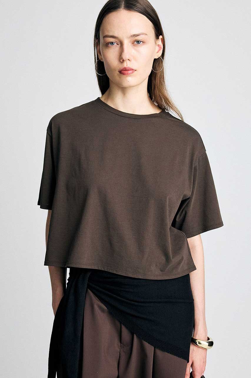 【ブリル/BRILL】のクロップTシャツ 大人の最旬トレンドファッション＆コーディネート founy(ファウニー) 　ファッション　Fashion　レディースファッション　Fashion for Women　トップス・カットソー　Cut & Sew Tops　シャツ・ブラウス・オフィスカジュアル　Elegant Blouses & Button-Ups　ロングTシャツ・Tシャツ　Longline T-Shirts & Tees　カットソー・ベーシックTシャツ　Cut-and-Sewn Tops / Stretch Tees & Basics　ショート　Short, Short Length　スリーブ　Sleeve, Long Sleeve / Short Sleeve　バランス　Balance, Style Balance　新作・新入荷　New Arrivals / New In　other-2|ID: prp329100004971397 ipo3291000000037280936