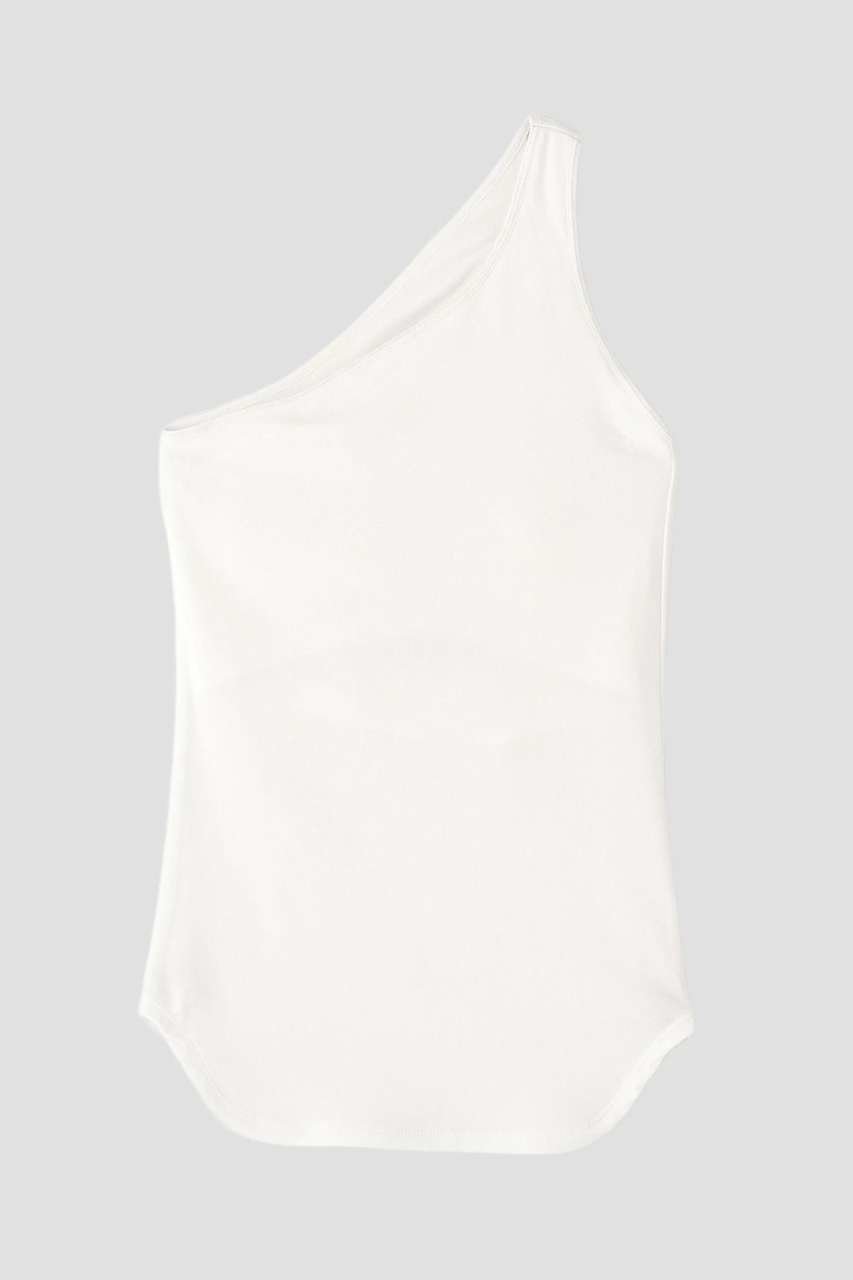 【ル フィル/LE PHIL】のカップインワンショルダートップ インテリア・キッズ・メンズ・レディースファッション・服の通販 founy(ファウニー) 　ファッション　Fashion　レディースファッション　Fashion for Women　トップス・カットソー　Cut & Sew Tops　キャミソール&ノースリーブ　Camisoles & Sleeveless Tops　シャツ・ブラウス・オフィスカジュアル　Elegant Blouses & Button-Ups　ロングTシャツ・Tシャツ　Longline T-Shirts & Tees　カットソー・ベーシックTシャツ　Cut-and-Sewn Tops / Stretch Tees & Basics　カッティング　Cutting Detail　キャミソール　Camisole, Spaghetti Strap Top　シアー　Sheer, See-Through　ストレッチ　Stretch, Stretchy Fabric　タンク　Tank Top, Sleeveless Top　新作・新入荷　New Arrivals / New In　ホワイト|ID: prp329100004971408 ipo3291000000037280989