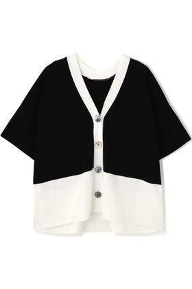 【アドーア/ADORE】 バイカラーカーデ大人の最旬トレンドファッション＆コーディネート founy(ファウニー) ファッション Fashion レディースファッション Fashion for Women トップス・カットソー Cut & Sew Tops ニット Knit Tops & Sweaters カーディガン・羽織り Layered Style Cardigans カーディガン Cardigan, Knitwear シンプル Simple, Minimal |ID:prp329100004971489