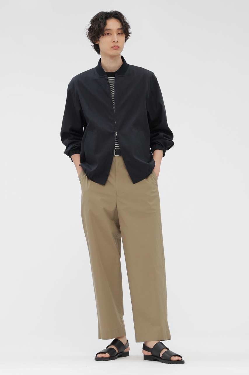 【その他のブランド/Other】のHIGHDENSE COTTON PLAINWEAVE TROUSERS インテリア・キッズ・メンズ・レディースファッション・服の通販 founy(ファウニー) 　ファッション　Fashion　メンズファッション　Fashion for Men　ボトムス　Bottoms　シャーリング　Shirring, Ruched　ストレート　Straight, Straight Cut　パッチ　Patch, Appliqué　プリーツ　Pleats, Pleated　ポケット　Pocket, Pocket Detail　ループ　Loop, Loop Knit　ワイド　Wide, Wide Fit　新作・新入荷　New Arrivals / New In　ベージュ|ID: prp329100004971493 ipo3291000000037281399