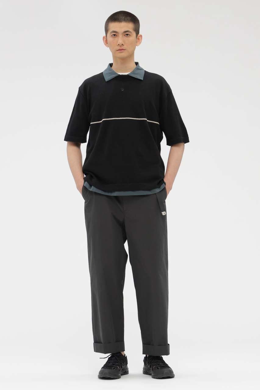 【その他のブランド/Other】のHIGHDENSE COTTON PLAINWEAVE TROUSERS インテリア・キッズ・メンズ・レディースファッション・服の通販 founy(ファウニー) 　ファッション　Fashion　メンズファッション　Fashion for Men　ボトムス　Bottoms　シャーリング　Shirring, Ruched　ストレート　Straight, Straight Cut　パッチ　Patch, Appliqué　プリーツ　Pleats, Pleated　ポケット　Pocket, Pocket Detail　ループ　Loop, Loop Knit　ワイド　Wide, Wide Fit　新作・新入荷　New Arrivals / New In　グリーン|ID: prp329100004971493 ipo3291000000037281401