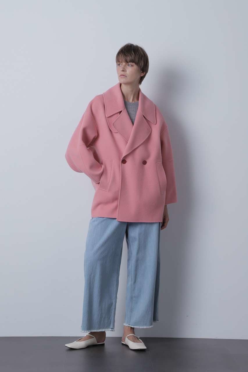 【ヒューエルミュージアム/hueLe Museum】の【STUMBLY】Big Silhouette Pea Jacket 大人の最旬トレンドファッション＆コーディネート founy(ファウニー) 　ファッション　Fashion　レディースファッション　Fashion for Women　アウター　Coat / Outerwear Collection　コート・ロングコート・ピーコート　Long Coats, Peacoats & More　レディースジャケット・軽アウター　Jackets　2023年　2023　2023-2024秋冬・A/W　Autumn/Winter 2023–24 AW23–24　ショート　Short, Short Length　スタンド　Stand Collar, Upright Stand　パターン　Pattern, Design Print　定番　Standard, Basic Item　other-3|ID: prp329100004971496 ipo3291000000037281423
