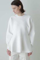 【ヒューエルミュージアム/hueLe Museum】の【STUMBLY】Tuck Sleeve Peplum Pullover ホワイト|ID: prp329100004971502 ipo3291000000037281448