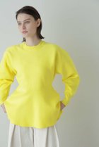 【ヒューエルミュージアム/hueLe Museum】の【STUMBLY】Tuck Sleeve Peplum Pullover イエロー|ID: prp329100004971502 ipo3291000000037281450