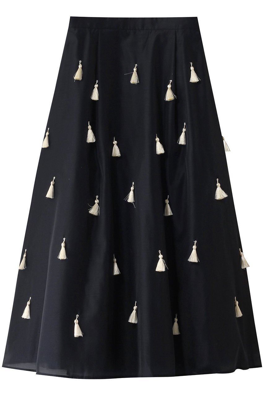 【ヒューエルミュージアム/hueLe Museum】の【STUMBLY】Sheer Organdy Tassel Skirt インテリア・キッズ・メンズ・レディースファッション・服の通販 founy(ファウニー) 　ファッション　Fashion　レディースファッション　Fashion for Women　スカート　Skirts　ロングスカート　Long Skirts / Maxi & Midi Skirts　オーガンジー　Organza Fabric　クラシカル　Classical, Vintage-Inspired　シアー　Sheer, See-Through　シンプル　Simple, Minimal　タッセル　Tassel, Fringe　ロング　Long, Long-Length　ネイビー|ID: prp329100004971505 ipo3291000000037281465
