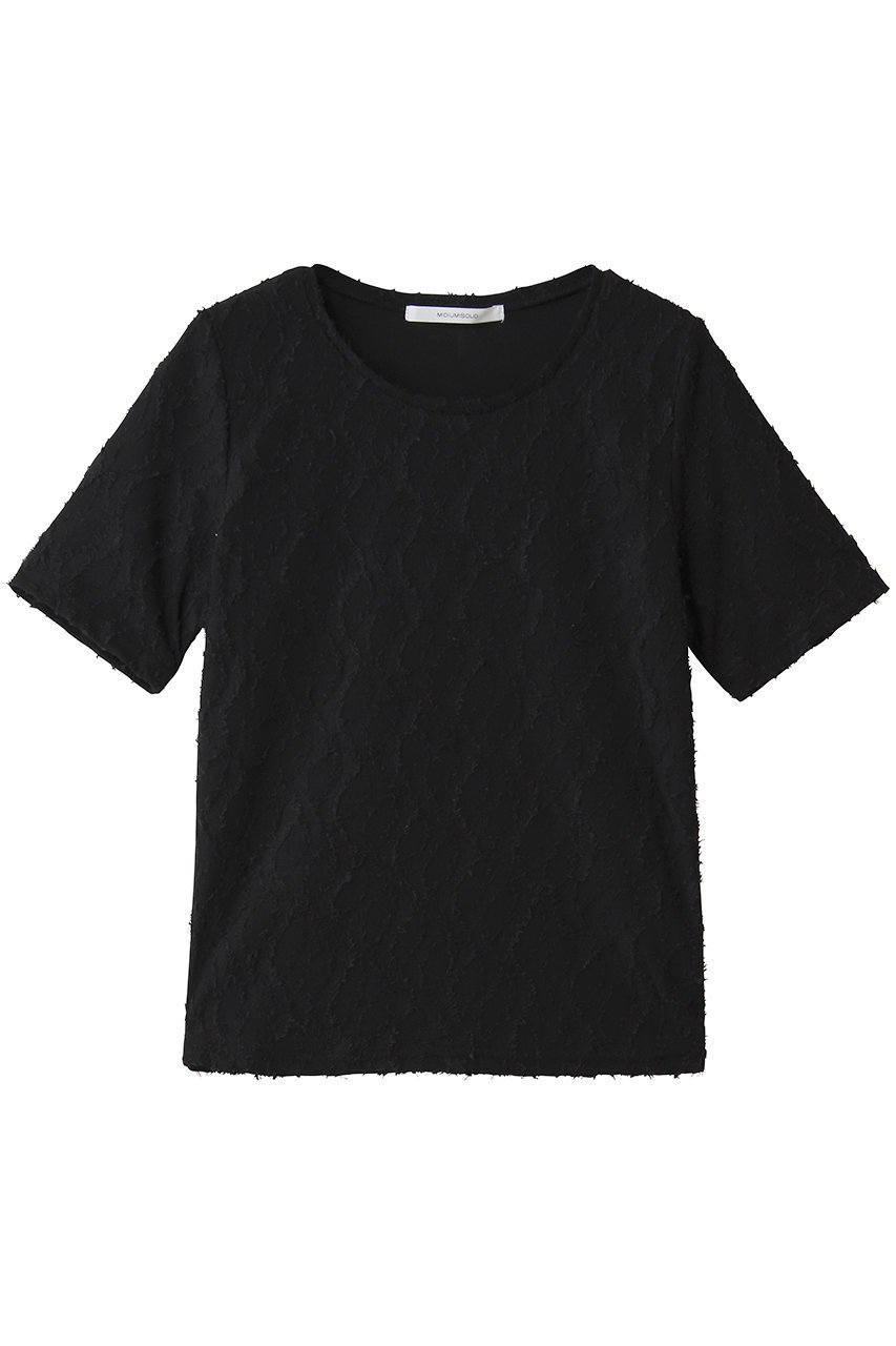 【ミディウミソリッド/MIDIUMISOLID】のjacquard c/neck sheer inner インナー インテリア・キッズ・メンズ・レディースファッション・服の通販 founy(ファウニー) 　ファッション　Fashion　レディースファッション　Fashion for Women　トップス・カットソー　Cut & Sew Tops　シャツ・ブラウス・オフィスカジュアル　Elegant Blouses & Button-Ups　ロングTシャツ・Tシャツ　Longline T-Shirts & Tees　カットソー・ベーシックTシャツ　Cut-and-Sewn Tops / Stretch Tees & Basics　インナー　Innerwear　ウェーブ　Wavy Pattern　キャミ　Camisole, Cami Top　コンパクト　Compact, Small Size　ショート　Short, Short Length　ジャカード／ジャガード　Jacquard, Woven Pattern　ジャケット　Jacket, Outerwear　スリーブ　Sleeve, Long Sleeve / Short Sleeve　夏　Summer　新作・新入荷　New Arrivals / New In　春　Spring　秋　Autumn　black|ID: prp329100004975524 ipo3291000000037298260