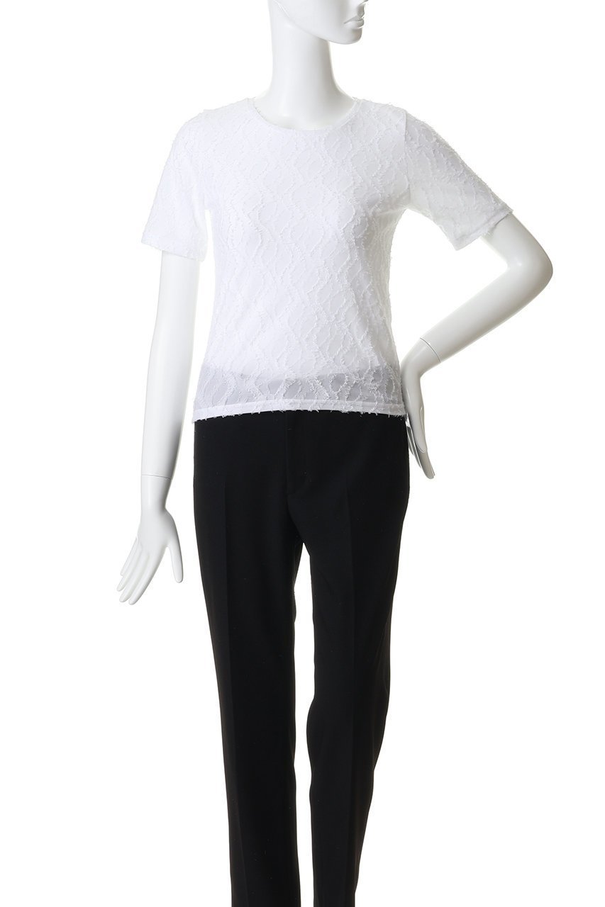 【ミディウミソリッド/MIDIUMISOLID】のjacquard c/neck sheer inner インナー 大人の最旬トレンドファッション＆コーディネート founy(ファウニー) 　ファッション　Fashion　レディースファッション　Fashion for Women　トップス・カットソー　Cut & Sew Tops　シャツ・ブラウス・オフィスカジュアル　Elegant Blouses & Button-Ups　ロングTシャツ・Tシャツ　Longline T-Shirts & Tees　カットソー・ベーシックTシャツ　Cut-and-Sewn Tops / Stretch Tees & Basics　インナー　Innerwear　ウェーブ　Wavy Pattern　キャミ　Camisole, Cami Top　コンパクト　Compact, Small Size　ショート　Short, Short Length　ジャカード／ジャガード　Jacquard, Woven Pattern　ジャケット　Jacket, Outerwear　スリーブ　Sleeve, Long Sleeve / Short Sleeve　夏　Summer　新作・新入荷　New Arrivals / New In　春　Spring　秋　Autumn　other-2|ID: prp329100004975524 ipo3291000000037298261