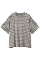 【アナザーオフィス/ANOTHER OFFICE】の【UNISEX】Zephyr Stripe Short Sleeve TEE 大人の最旬トレンドファッション＆コーディネート founy(ファウニー) ファッション Fashion レディースファッション Fashion for Women トップス・カットソー Cut & Sew Tops シャツ・ブラウス・オフィスカジュアル Elegant Blouses & Button-Ups ロングTシャツ・Tシャツ Longline T-Shirts & Tees カットソー・ベーシックTシャツ Cut-and-Sewn Tops / Stretch Tees & Basics ユニセックス Unisex, Genderless ショート Short, Short Length ストライプ Stripe, Striped Pattern スラックス Slacks, Dress Pants スリーブ Sleeve, Long Sleeve / Short Sleeve デニム Denim, Jeans Material フィット Fit, Slim Fit モダン Modern, Contemporary リラックス Relax, Relaxed Fit 新作・新入荷 New Arrivals / New In thumbnail LIGHT KHAKI|ID: prp329100004981428 ipo3291000000037322333