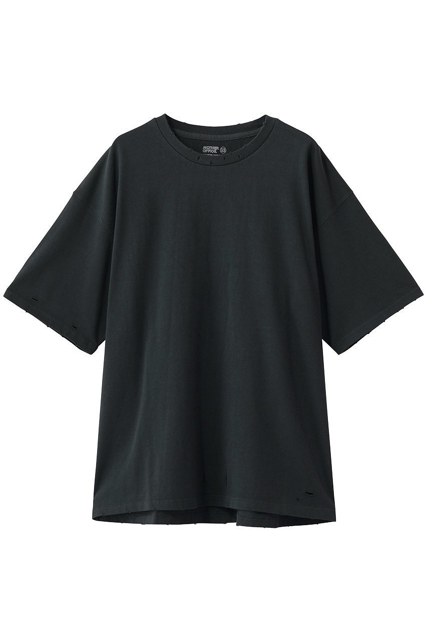 【アナザーオフィス/ANOTHER OFFICE】の【UNISEX】Bold Damage Tee インテリア・キッズ・メンズ・レディースファッション・服の通販 founy(ファウニー) 　ファッション　Fashion　レディースファッション　Fashion for Women　トップス・カットソー　Cut & Sew Tops　シャツ・ブラウス・オフィスカジュアル　Elegant Blouses & Button-Ups　ロングTシャツ・Tシャツ　Longline T-Shirts & Tees　カットソー・ベーシックTシャツ　Cut-and-Sewn Tops / Stretch Tees & Basics　ユニセックス　Unisex, Genderless　インナー　Innerwear　ショート　Short, Short Length　ジャケット　Jacket, Outerwear　スリーブ　Sleeve, Long Sleeve / Short Sleeve　ダメージ　Distressed, Destroyed　トレンド　Trend, Trending Now　リラックス　Relax, Relaxed Fit　ヴィンテージ　Vintage Style　新作・新入荷　New Arrivals / New In　CHARCOAL|ID: prp329100004981432 ipo3291000000037322368