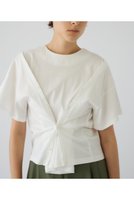 【リムアーク/RIM.ARK】の【5/6 10:00販売開始】Refined 2way cut tops/プルオーバー 大人の最旬トレンドファッション＆コーディネート founy(ファウニー) ファッション Fashion レディースファッション Fashion for Women トップス・カットソー Cut & Sew Tops シャツ・ブラウス・オフィスカジュアル Elegant Blouses & Button-Ups カジュアルプルオーバー・ニットトップス Pullovers & Knit Tops / Casual Pullovers ショート Short, Short Length シルク Silk, 100% Silk スリーブ Sleeve, Long Sleeve / Short Sleeve スーピマ Supima, Premium Cotton デニム Denim, Jeans Material フロント Front, Front Design リラックス Relax, Relaxed Fit ルーズ Loose, Oversized |ID:prp329100004981435