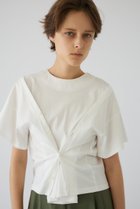 【リムアーク/RIM.ARK】の【5/6 10:00販売開始】Refined 2way cut tops/プルオーバー 大人の最旬トレンドファッション＆コーディネート founy(ファウニー) ファッション Fashion レディースファッション Fashion for Women トップス・カットソー Cut & Sew Tops シャツ・ブラウス・オフィスカジュアル Elegant Blouses & Button-Ups カジュアルプルオーバー・ニットトップス Pullovers & Knit Tops / Casual Pullovers ショート Short, Short Length シルク Silk, 100% Silk スリーブ Sleeve, Long Sleeve / Short Sleeve スーピマ Supima, Premium Cotton デニム Denim, Jeans Material フロント Front, Front Design リラックス Relax, Relaxed Fit ルーズ Loose, Oversized thumbnail ホワイト|ID: prp329100004981435 ipo3291000000037322404
