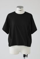 【リムアーク/RIM.ARK】の【5/6 10:00販売開始】Refined 2way cut tops/プルオーバー 大人の最旬トレンドファッション＆コーディネート founy(ファウニー) ファッション Fashion レディースファッション Fashion for Women トップス・カットソー Cut & Sew Tops シャツ・ブラウス・オフィスカジュアル Elegant Blouses & Button-Ups カジュアルプルオーバー・ニットトップス Pullovers & Knit Tops / Casual Pullovers ショート Short, Short Length シルク Silk, 100% Silk スリーブ Sleeve, Long Sleeve / Short Sleeve スーピマ Supima, Premium Cotton デニム Denim, Jeans Material フロント Front, Front Design リラックス Relax, Relaxed Fit ルーズ Loose, Oversized thumbnail ブラック|ID: prp329100004981435 ipo3291000000037322405