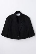 【エンフォルド/ENFOLD】の【5/13 12:00販売開始】HALF-SLEEVES JACKET 大人の最旬トレンドファッション＆コーディネート founy(ファウニー) ファッション Fashion レディースファッション Fashion for Women アウター Coat / Outerwear Collection レディースジャケット・軽アウター Jackets おすすめ Recommended / Our Picks インナー Innerwear キャミソール Camisole, Spaghetti Strap Top クラシカル Classical, Vintage-Inspired クロップド Cropped, Short Length シルケット Silket, Silky Cotton ジャケット Jacket, Outerwear スリーブ Sleeve, Long Sleeve / Short Sleeve タンク Tank Top, Sleeveless Top ハーフ Half, Half-Length バランス Balance, Style Balance 夏 Summer 新作・新入荷 New Arrivals / New In thumbnail ブラック|ID: prp329100004982811 ipo3291000000037328414