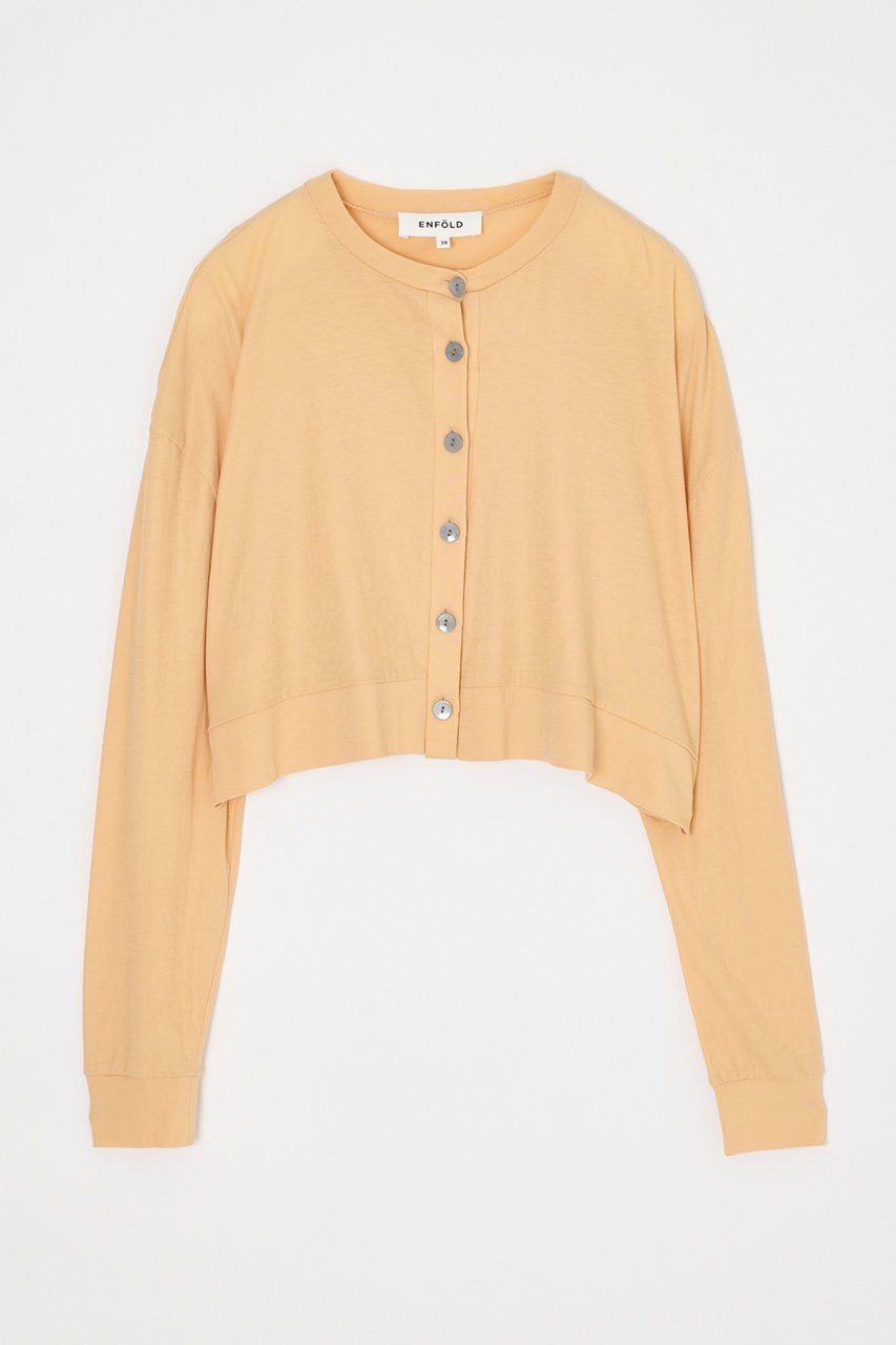 【エンフォルド/ENFOLD】の【5/13 12:00販売開始】CUT-AND-SEW CARDIGAN インテリア・キッズ・メンズ・レディースファッション・服の通販 founy(ファウニー) 　ファッション　Fashion　レディースファッション　Fashion for Women　トップス・カットソー　Cut & Sew Tops　カーディガン・羽織り　Layered Style Cardigans　シャツ・ブラウス・オフィスカジュアル　Elegant Blouses & Button-Ups　ロングTシャツ・Tシャツ　Longline T-Shirts & Tees　カットソー・ベーシックTシャツ　Cut-and-Sewn Tops / Stretch Tees & Basics　カットソー　Cut and Sewn Top　カーディガン　Cardigan, Knitwear　シアー　Sheer, See-Through　今季　This Season, Current Season　夏　Summer　新作・新入荷　New Arrivals / New In　洗える　Machine Washable　ライトベージュ|ID: prp329100004982815 ipo3291000000037328446
