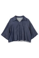 【アンクレイヴ/uncrave】のリヨセルデニム シャツ 大人の最旬トレンドファッション＆コーディネート founy(ファウニー) ファッション Fashion レディースファッション Fashion for Women トップス・カットソー Cut & Sew Tops シャツ・ブラウス・オフィスカジュアル Elegant Blouses & Button-Ups なめらか Smooth, Silky Texture ショート Short, Short Length スリーブ Sleeve, Long Sleeve / Short Sleeve デニム Denim, Jeans Material ドレープ Drape, Draping Fabric エレガント 上品 Elegant 新作・新入荷 New Arrivals / New In |ID:prp329100004982818