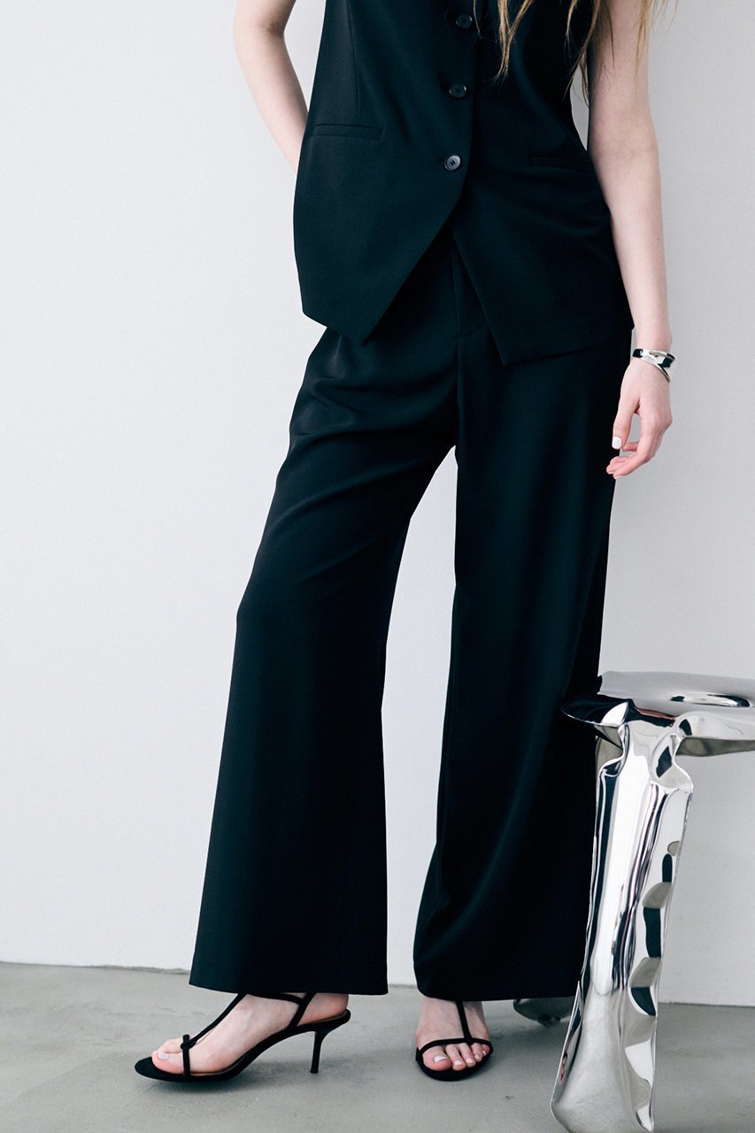 【アンクレイヴ/uncrave】のクールタッチツイル フレアパンツ インテリア・キッズ・メンズ・レディースファッション・服の通販 founy(ファウニー) 　ファッション　Fashion　レディースファッション　Fashion for Women　パンツ　Pants & Trousers　おすすめ　Recommended / Our Picks　ストレッチ　Stretch, Stretchy Fabric　ツイル　Twist, Twisted Detail　バランス　Balance, Style Balance　フレア　Flare, Flared　新作・新入荷　New Arrivals / New In　ブラック|ID: prp329100004982820 ipo3291000000037328475