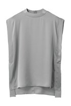 【アンクレイヴ/uncrave】のライトダブルサテン タックブラウス 大人の最旬トレンドファッション＆コーディネート founy(ファウニー) ファッション Fashion レディースファッション Fashion for Women トップス・カットソー Cut & Sew Tops キャミソール&ノースリーブ Camisoles & Sleeveless Tops シャツ・ブラウス・オフィスカジュアル Elegant Blouses & Button-Ups サテン Satin, Glossy Fabric シルク Silk, 100% Silk スリット Slit, Slit Detail スリーブ Sleeve, Long Sleeve / Short Sleeve とろみ Fluid, Flowy Fabric ダブル Double, Double-Breasted ノースリーブ Sleeveless, No-Sleeve バランス Balance, Style Balance ラグジュアリー Luxury, Elegant エレガント 上品 Elegant 新作・新入荷 New Arrivals / New In thumbnail シルバーグレー|ID: prp329100004982823 ipo3291000000037328498